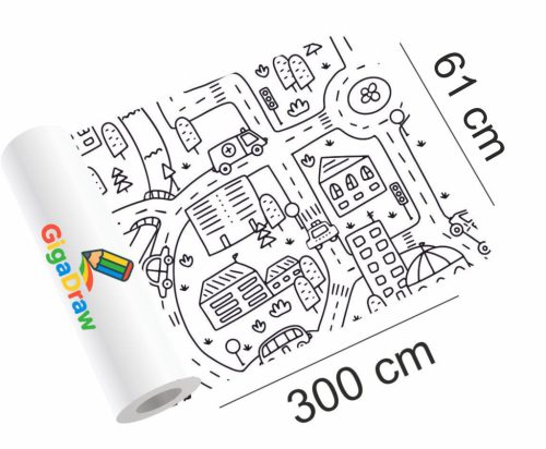 GigaDraw City Óriás színező 12 db-os kéthegyű ceruza készlettel Plus csomag