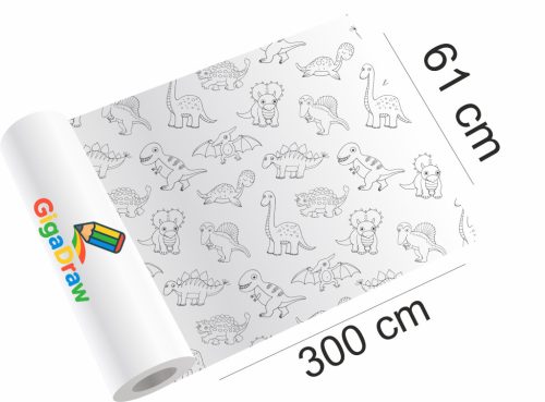 GigaDraw Dino Óriás színező 12 db-os kéthegyű ceruza készlettel Plus csomag