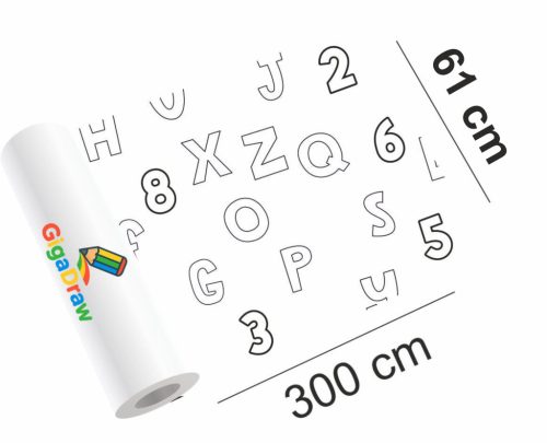 GigaDraw Number Óriás színező 12 db-os kéthegyű ceruza készlettel Plus csomag