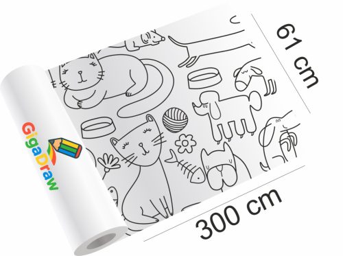 GigaDraw PawPrints Óriás színező matricaszettel Max csomag