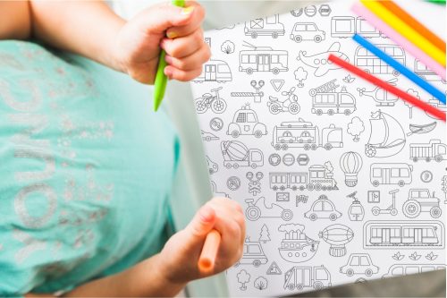 GigaDraw Travel Óriás színező matricaszettel Max csomag